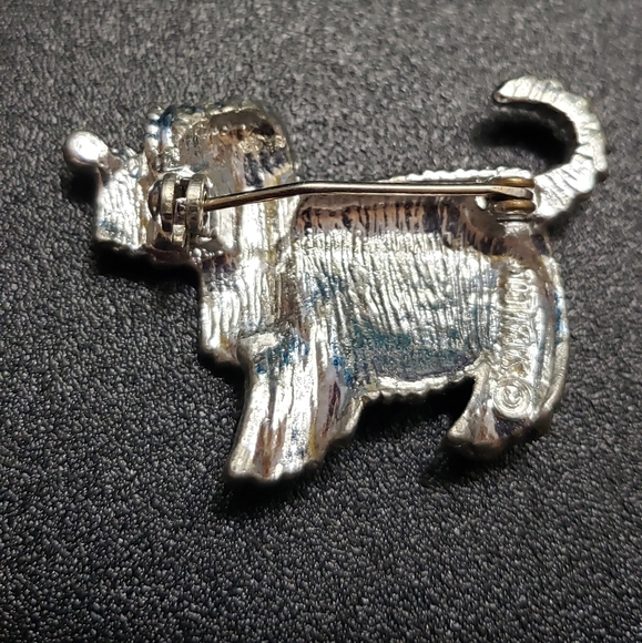 Sarah Coventry Dog Brooch - Picture 2 of 3